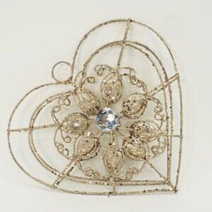 Champagne 10" 3-Dimensional Metal Heart